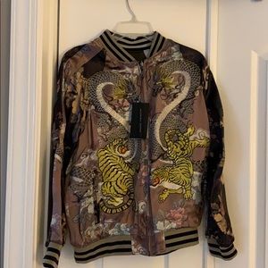 Zara satin bomber jacket Reversible NWT